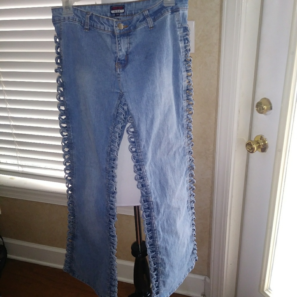 Pristine USA Size 7/8 cutout jeans